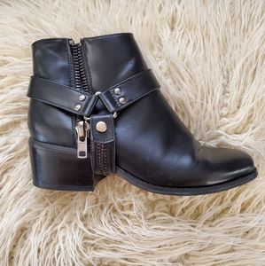 Black combat booties